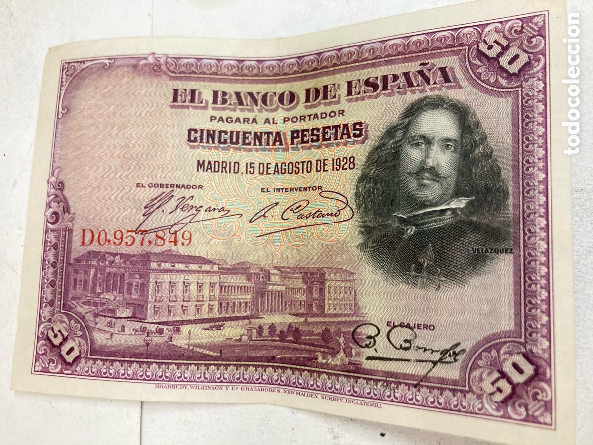 Billetes espa&ntilde;oles: Billete de 50 pesetas 1928
