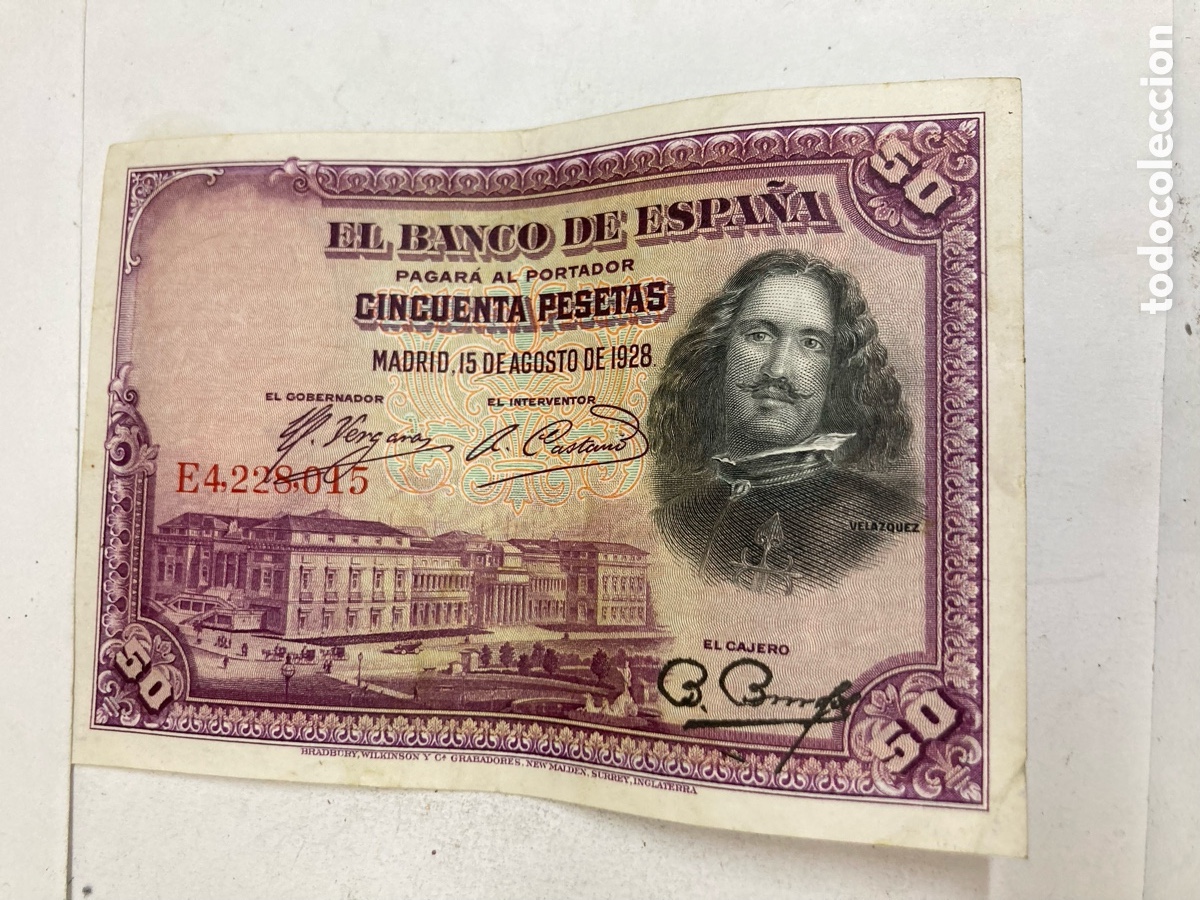 Billetes espa&ntilde;oles: Billete de60 pesetas 1928