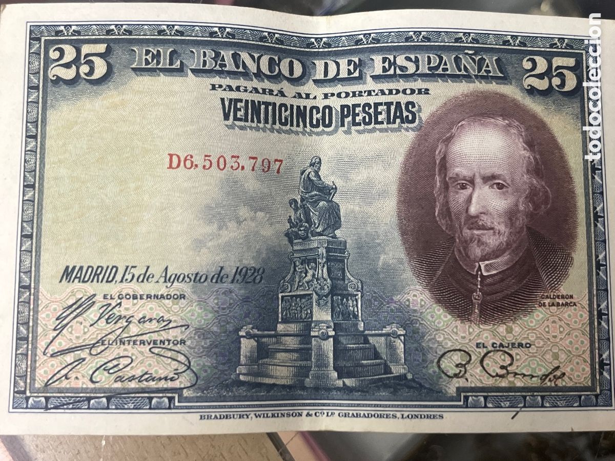 Billets espagnols: Billete de 25 pesetas 1928 /PAPEL37