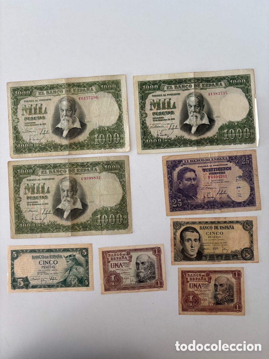 Billetes espa&ntilde;oles: LOTE DE BILLETES ESPA&Ntilde;OLES