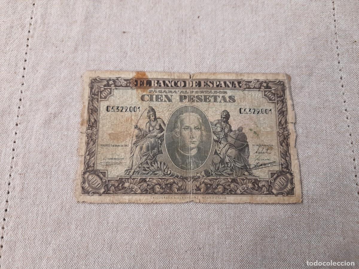 Billetes espa&ntilde;oles: Billete de 100 Pesetas 1940