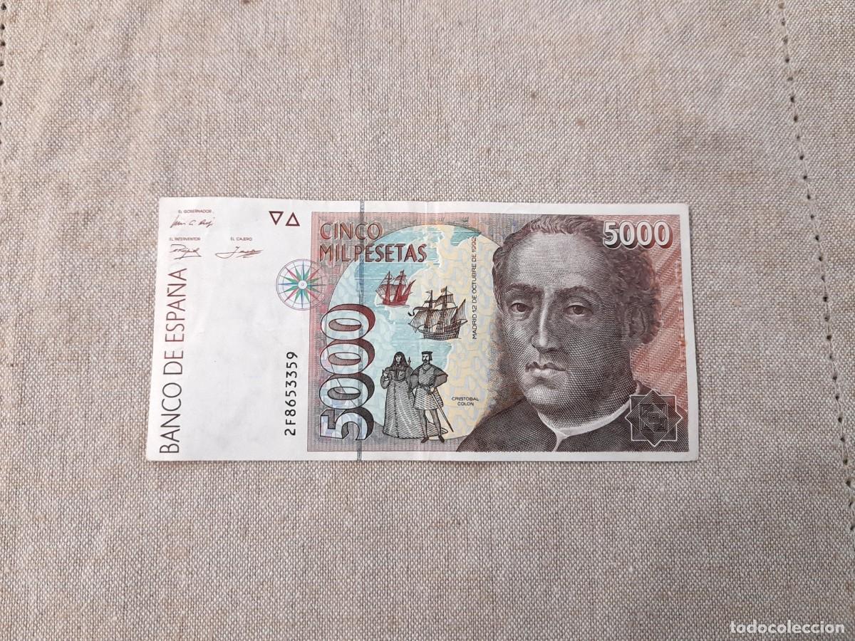 Billetes espa&ntilde;oles: Billete de 5000 Pesetas 1992