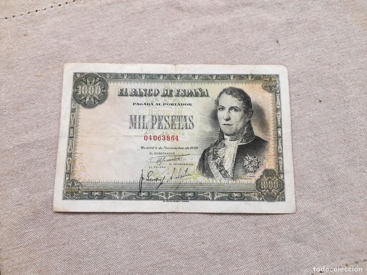 Billetes espa&ntilde;oles: Billete de 1000 Pesetas 1949 sin Serie