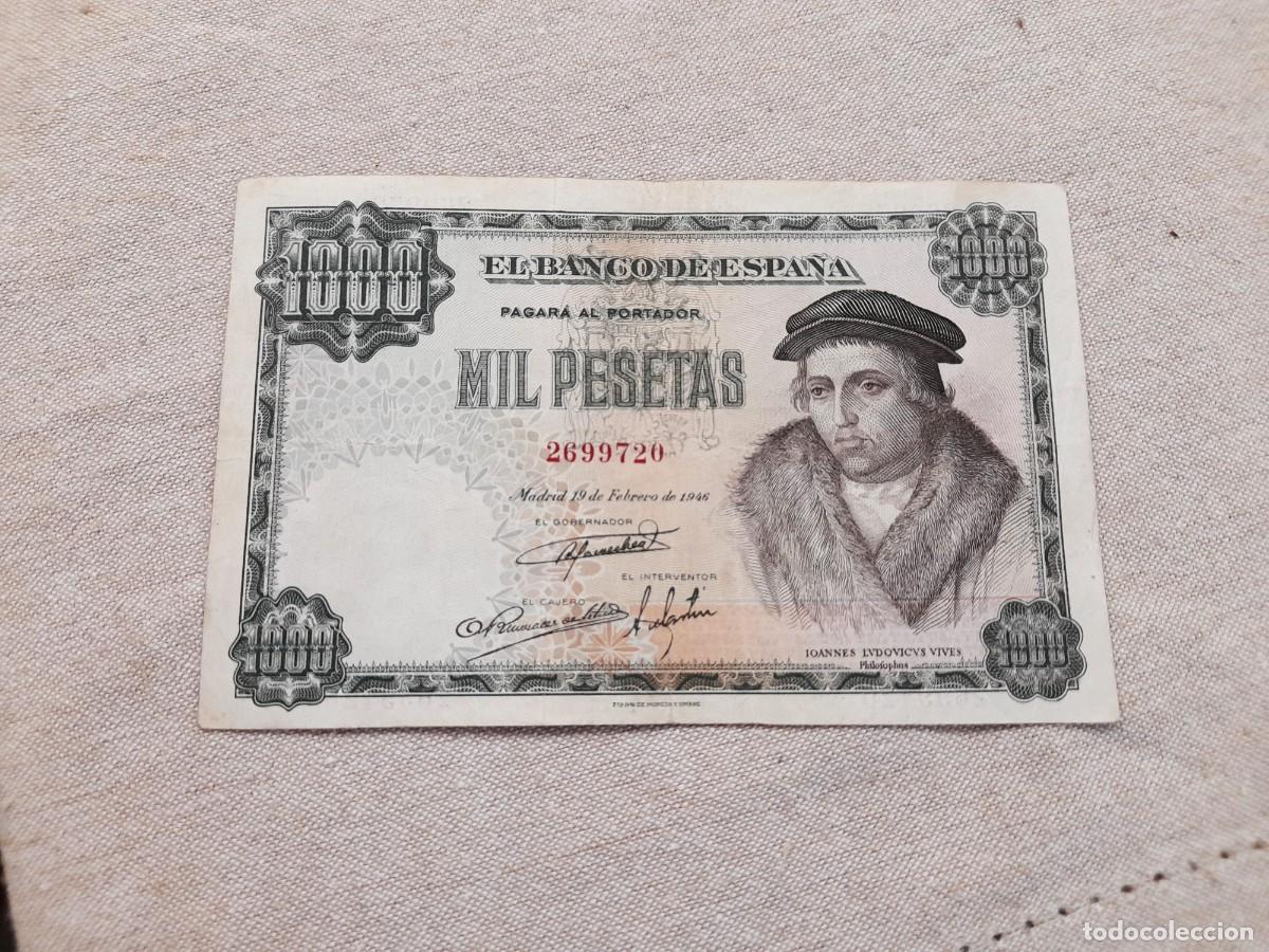 Billetes espa&ntilde;oles: Billete de 1000 Pesetas 1946 sin Serie