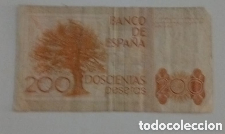 Billetes espa&ntilde;oles: BILLETE 200 PESETAS. 1980 - Foto 2
