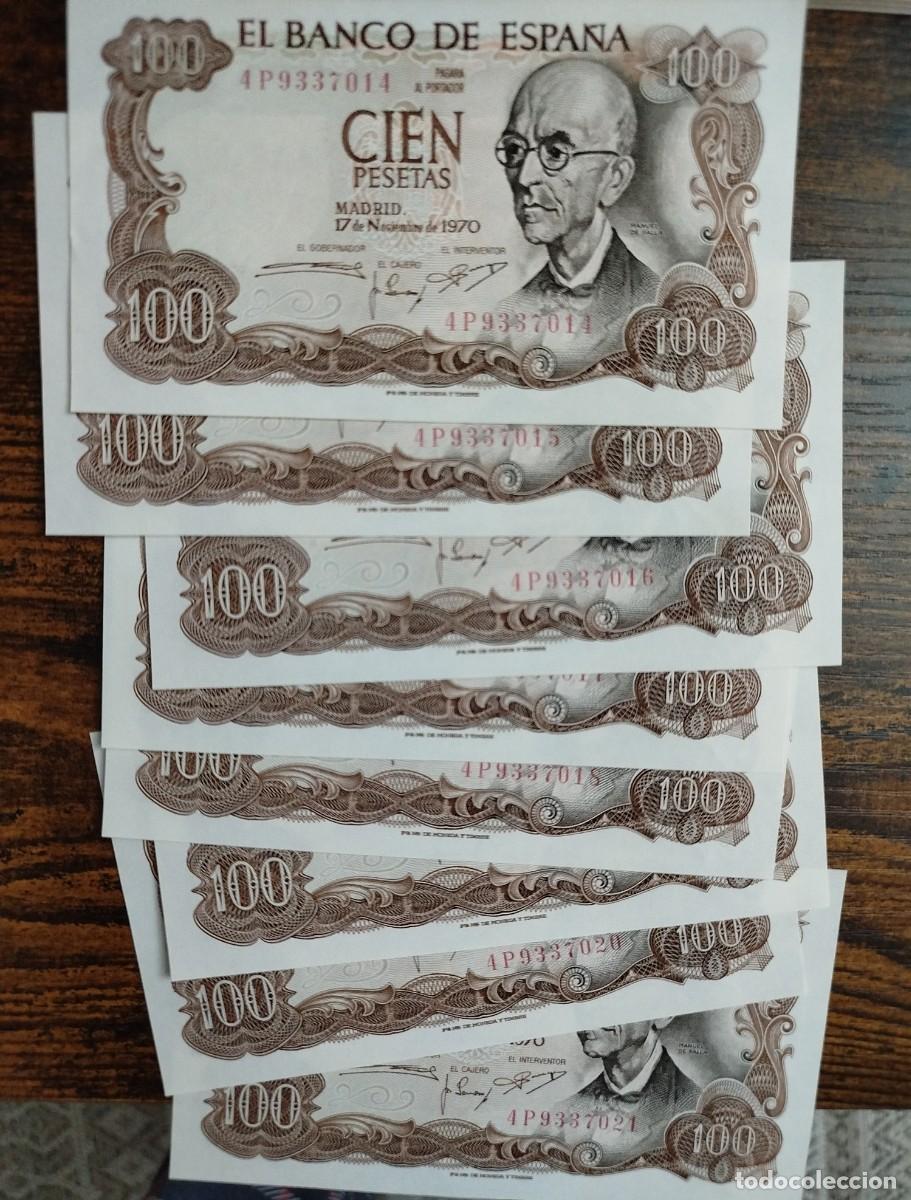 Billetes espa&ntilde;oles: 8 billetes correlativos 100 PESETAS 1979 SC