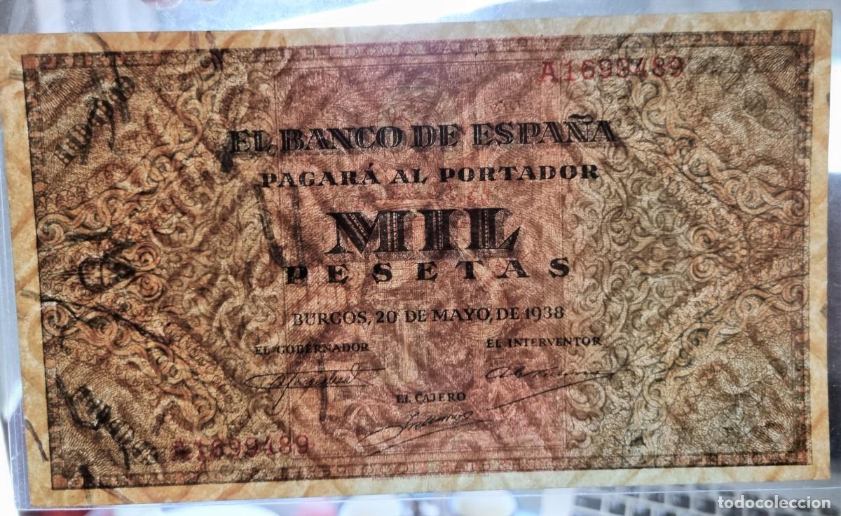Billetes espa&ntilde;oles: ESTADO ESPA&Ntilde;OL BURGOS PRECIOSO PMG | SOLO ACEPTO PAYPAL| BILLETE 1000 PESETAS 1938 LEER DESCRIPCION