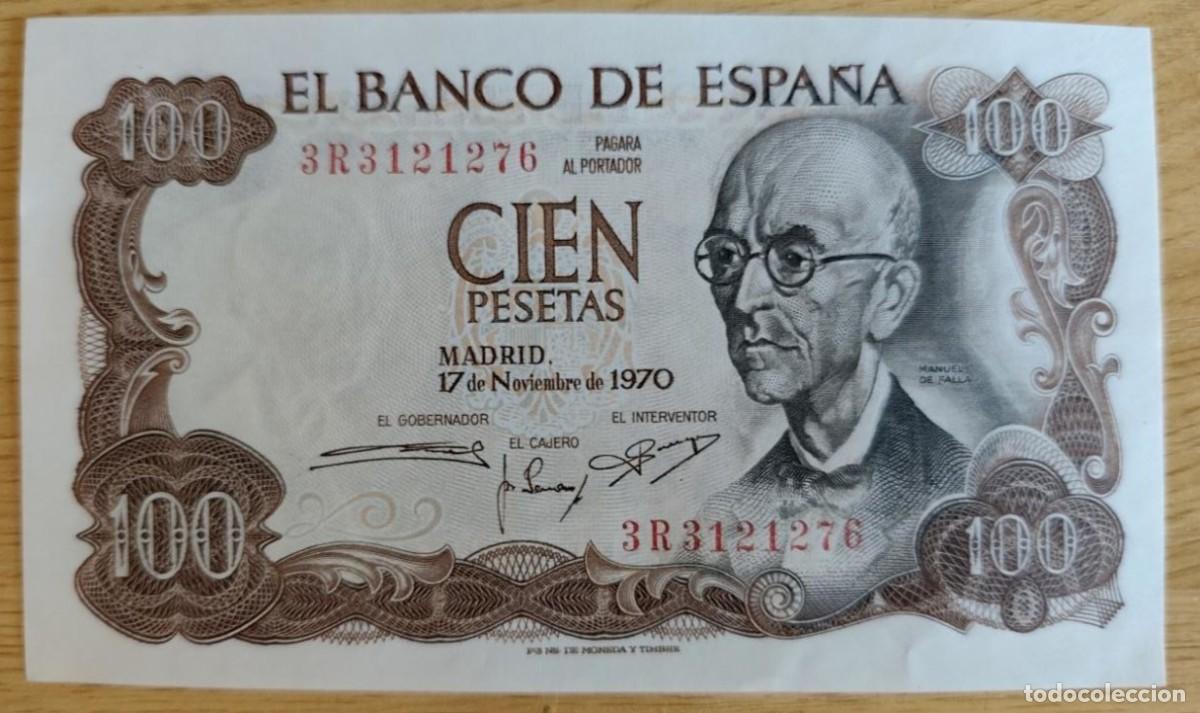 Billetes espa&ntilde;oles: BILLETE SC - SERIE 3R - BILLETE DE 100 CIEN PESETAS DE 1970 - MANUEL DE FALLA