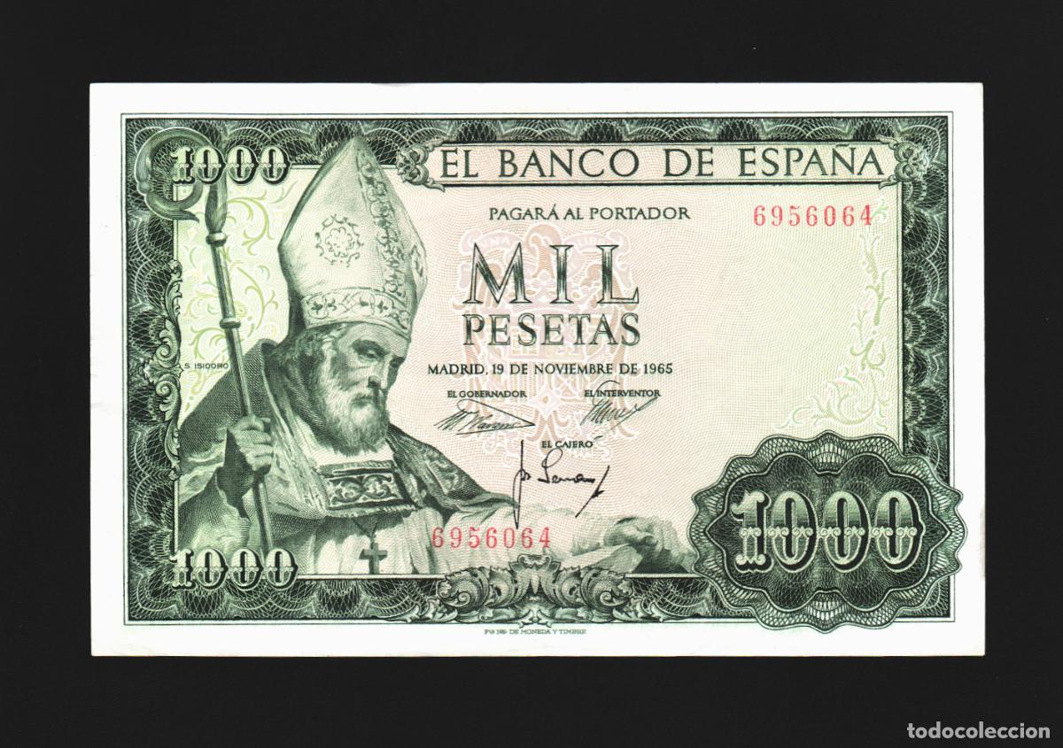 Billetes espa&ntilde;oles: SIN SERIE ** SAN ISIDORO EBC++ | SOLO ACEPTO PAYPAL| BILLETE 1000 PESETAS 1965 LEER DESCRIPCION