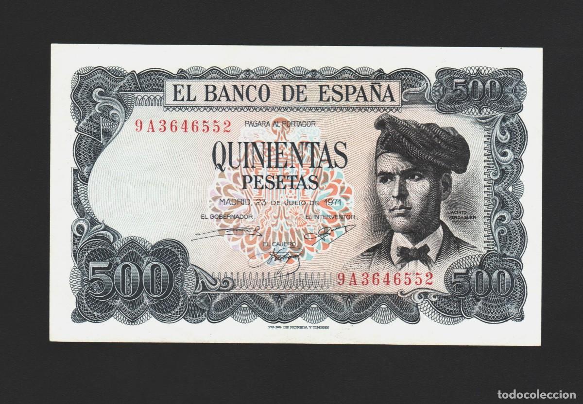 Billetes espa&ntilde;oles: SERIE SUSTITUCION 9A ** EBC++ | SOLO ACEPTO PAYPAL| BILLETE 500 PESETAS 1971 LEER DESCRIPCION