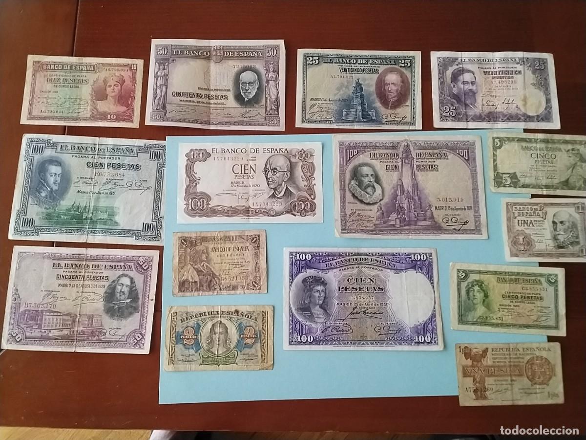 Billetes espa&ntilde;oles: Lote billetes Espa&ntilde;a