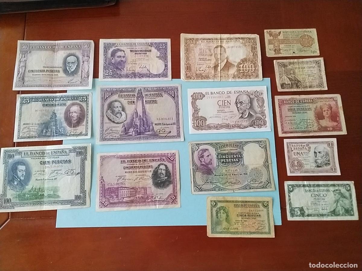 Billetes espa&ntilde;oles: Lote billetes Espa&ntilde;a