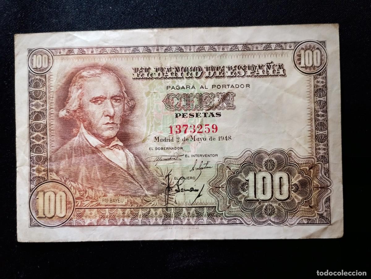 Billetes espa&ntilde;oles: SIN SERIE MUY BUEN EJEMPLAR | SOLO ACEPTO PAYPAL| BILLETE 100 PESETAS 1948 LEER DESCRIPCION