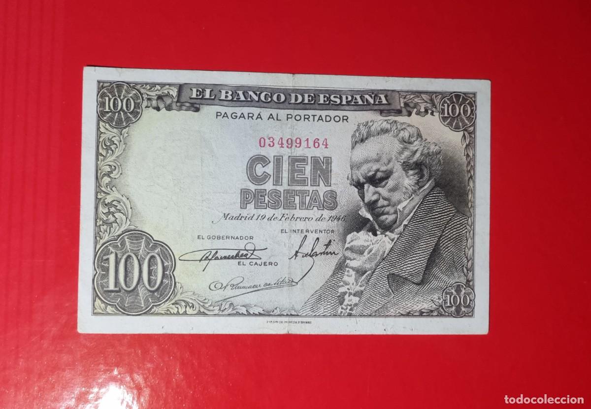 Billetes espa&ntilde;oles: SIN SERIE * GOYA MUY BUEN EJEMPLAR | SOLO ACEPTO PAYPAL| BILLETE 100 PESETAS 1946 LEER DESCRIPCION