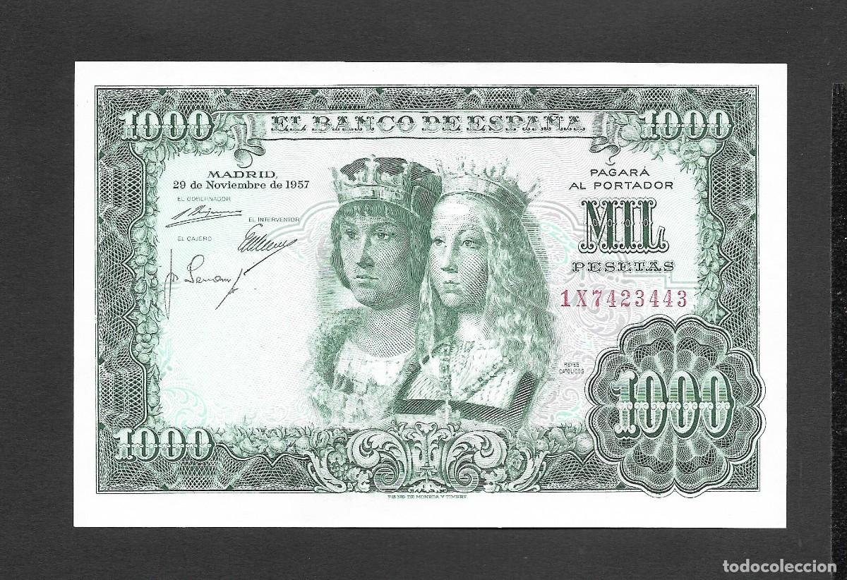 Billetes espa&ntilde;oles: 1000 PESETAS 1957 SERIE 1X EBC+