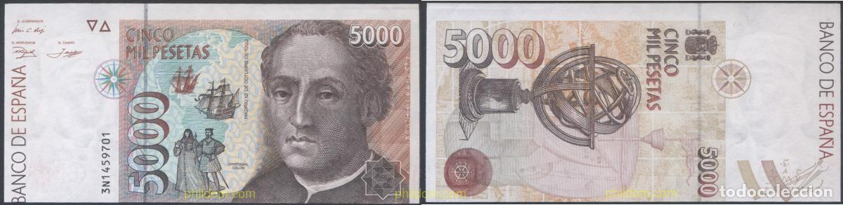 Billetes espa&ntilde;oles: 8006 ESPA&Ntilde;A 1992 5000 Pesetas Estado espa&ntilde;ol 12 de octubre de 1992