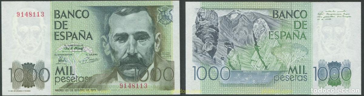 Billetes espa&ntilde;oles: 389 ESPA&Ntilde;A 1979 1000 Pesetas 23 de octubre de 1979 - Benito Perez Galdos