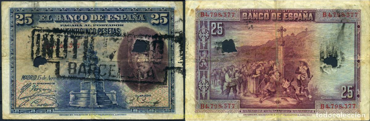 Billetes espa&ntilde;oles: 786 ESPA&Ntilde;A 1928 25 PESETAS 1928 CALDERON DE LA BARCA