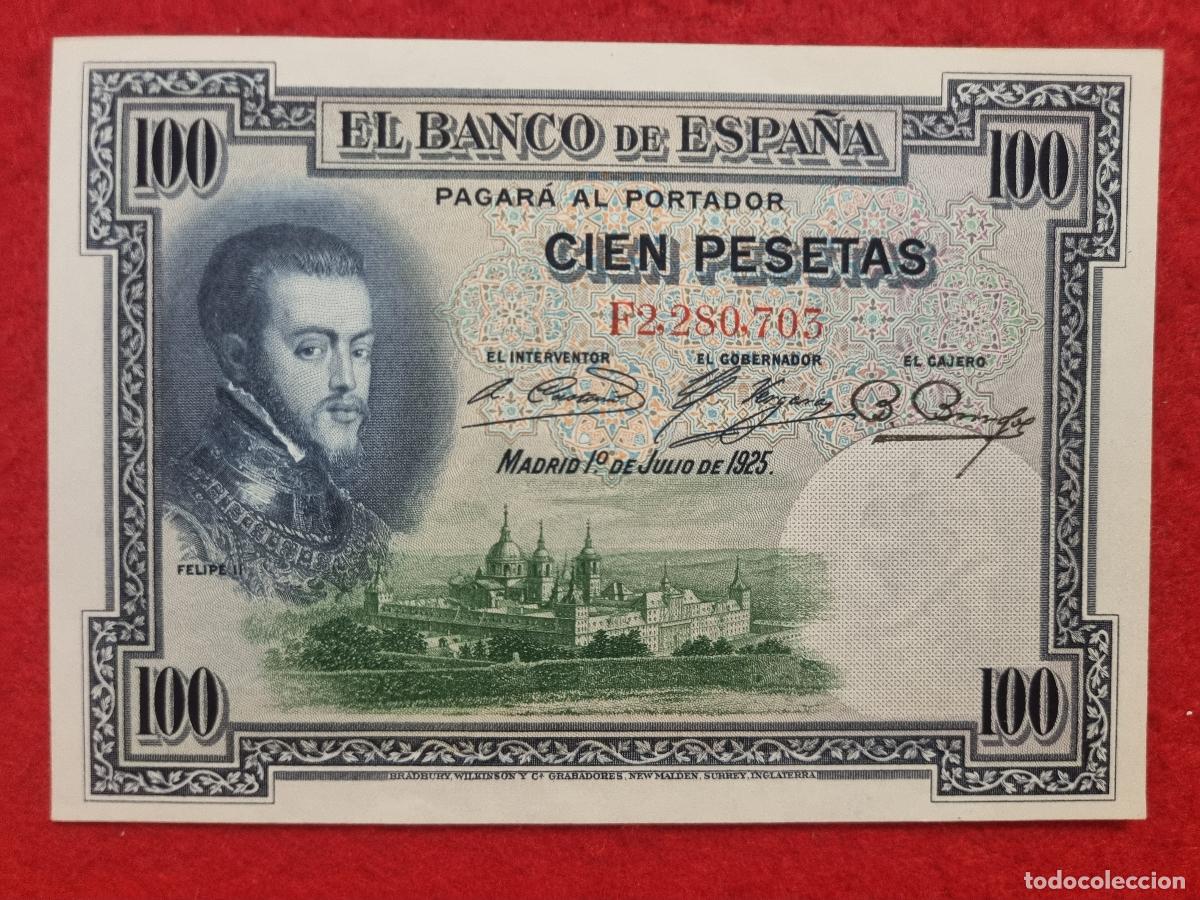 Billetes espa&ntilde;oles: BILLETE 100 PESETAS 1925 PLANCHA SIN CIRCULAR SERIE F ORIGINAL T703