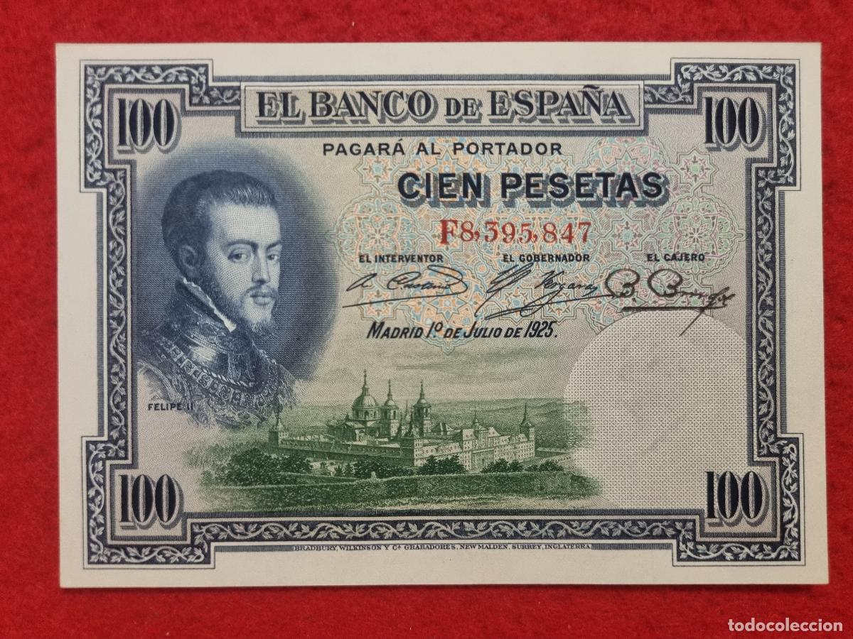 Billetes espa&ntilde;oles: BILLETE 100 PESETAS 1925 PLANCHA SIN CIRCULAR SERIE F ORIGINAL T847