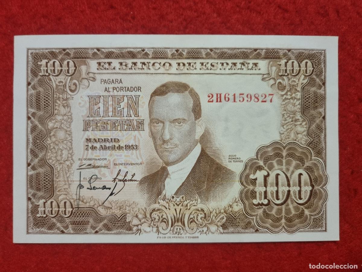 Billetes espa&ntilde;oles: BILLETE 100 PESETAS 1953 EBC- SERIE 2H ORIGINAL T827