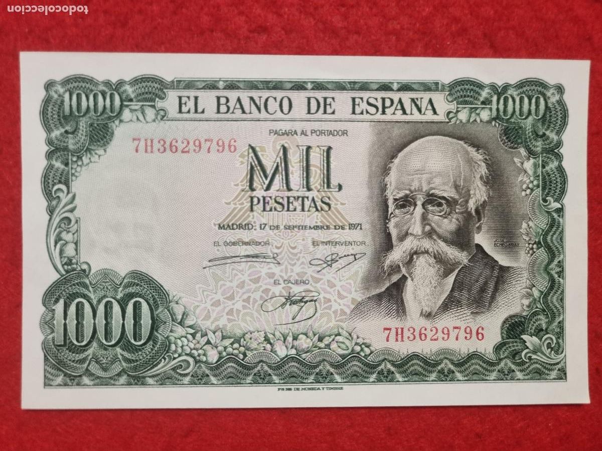 Billetes espa&ntilde;oles: BILLETE 1000 PESETAS 1971 SIN CIRCULAR SERIE 7H ORIGINAL T796