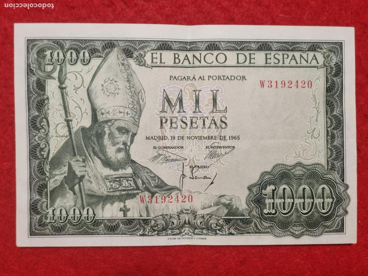 Billetes espa&ntilde;oles: BILLETE 1000 PESETAS 1965 EBC SERIE W ORIGINAL T420