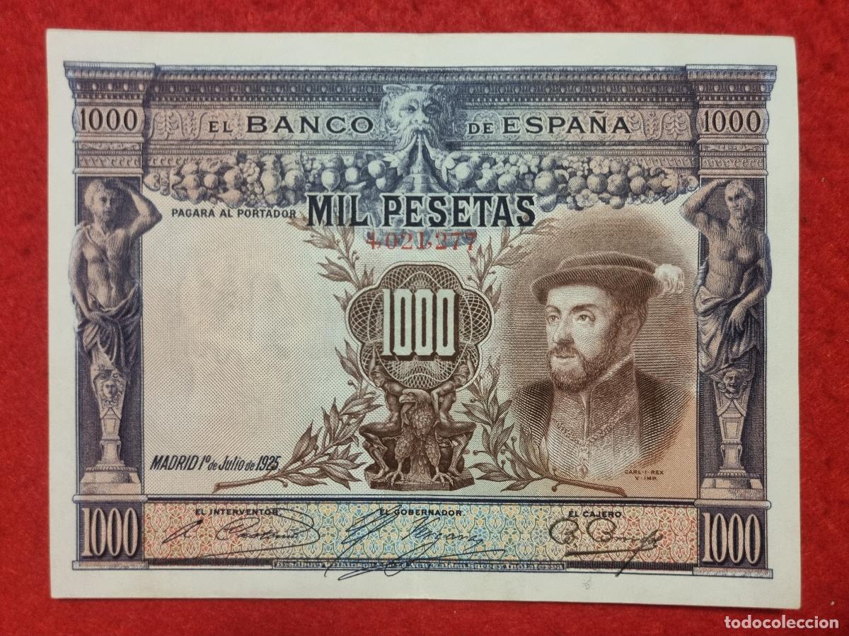 Billetes espa&ntilde;oles: BILLETE 1000 PESETAS 1925 EBC SIN SERIE ORIGINAL T277