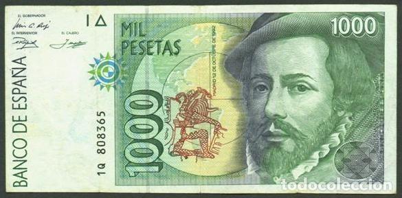 Billetes espa&ntilde;oles: ESPA&Ntilde;A. 1000 pesetas 1992.