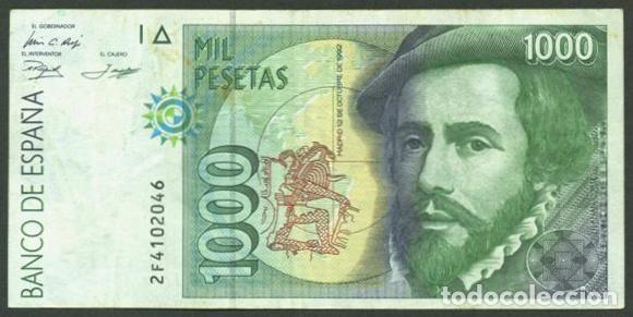 Billetes espa&ntilde;oles: ESPA&Ntilde;A. 1000 pesetas 1992.