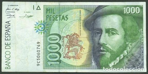 Billetes espa&ntilde;oles: ESPA&Ntilde;A. 1000 pesetas 1992. REPOSICION - serie 9C.