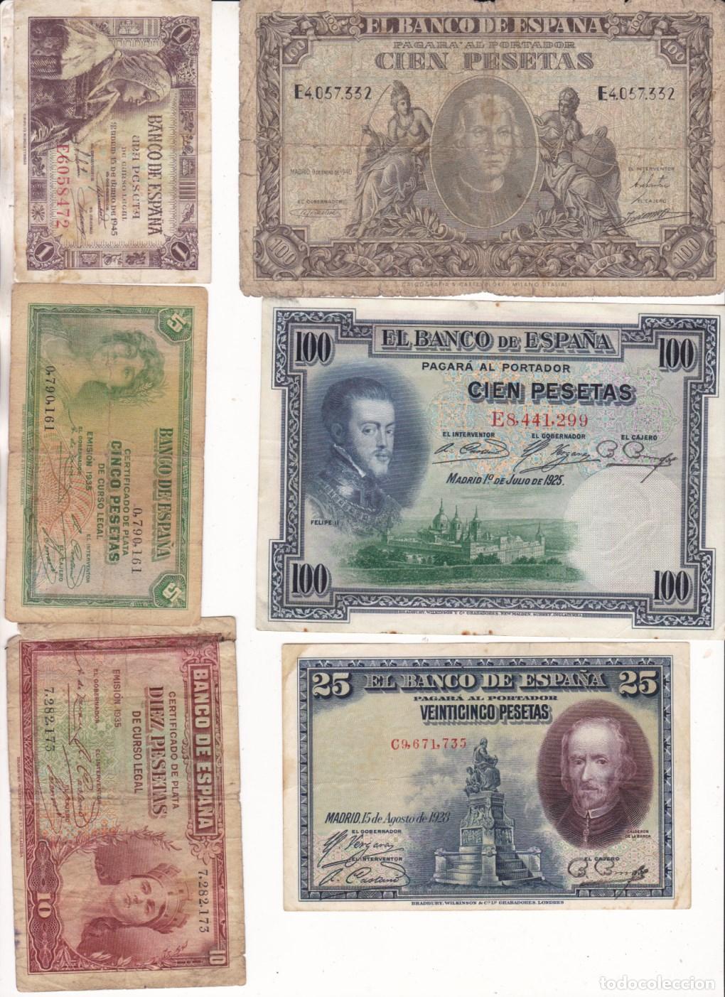 Billetes espa&ntilde;oles: SS38- Lote BILLETES ESPA&Ntilde;A