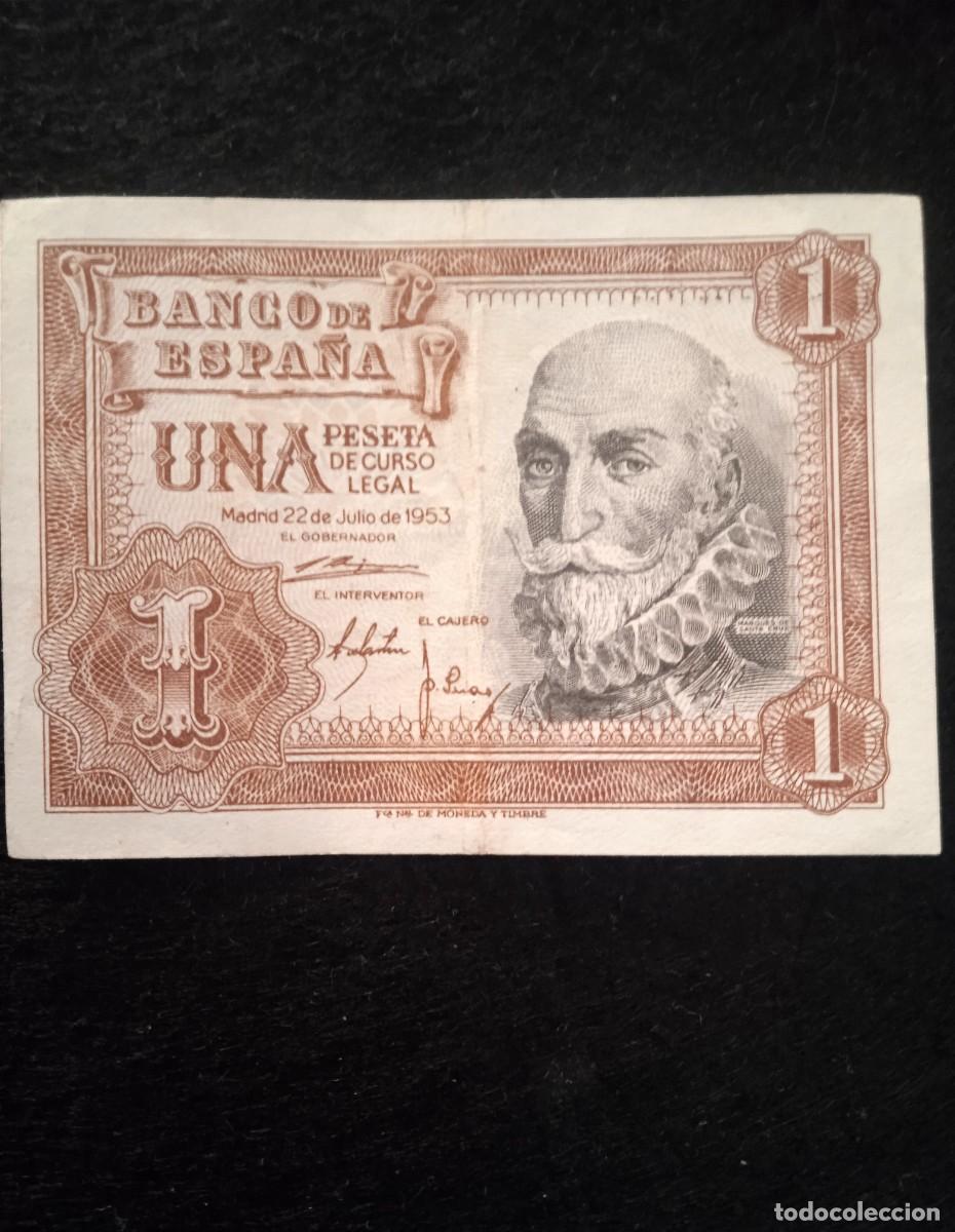 Billetes espa&ntilde;oles: Billetes Espa&ntilde;a 1 peseta de 1953 - Serie 1G