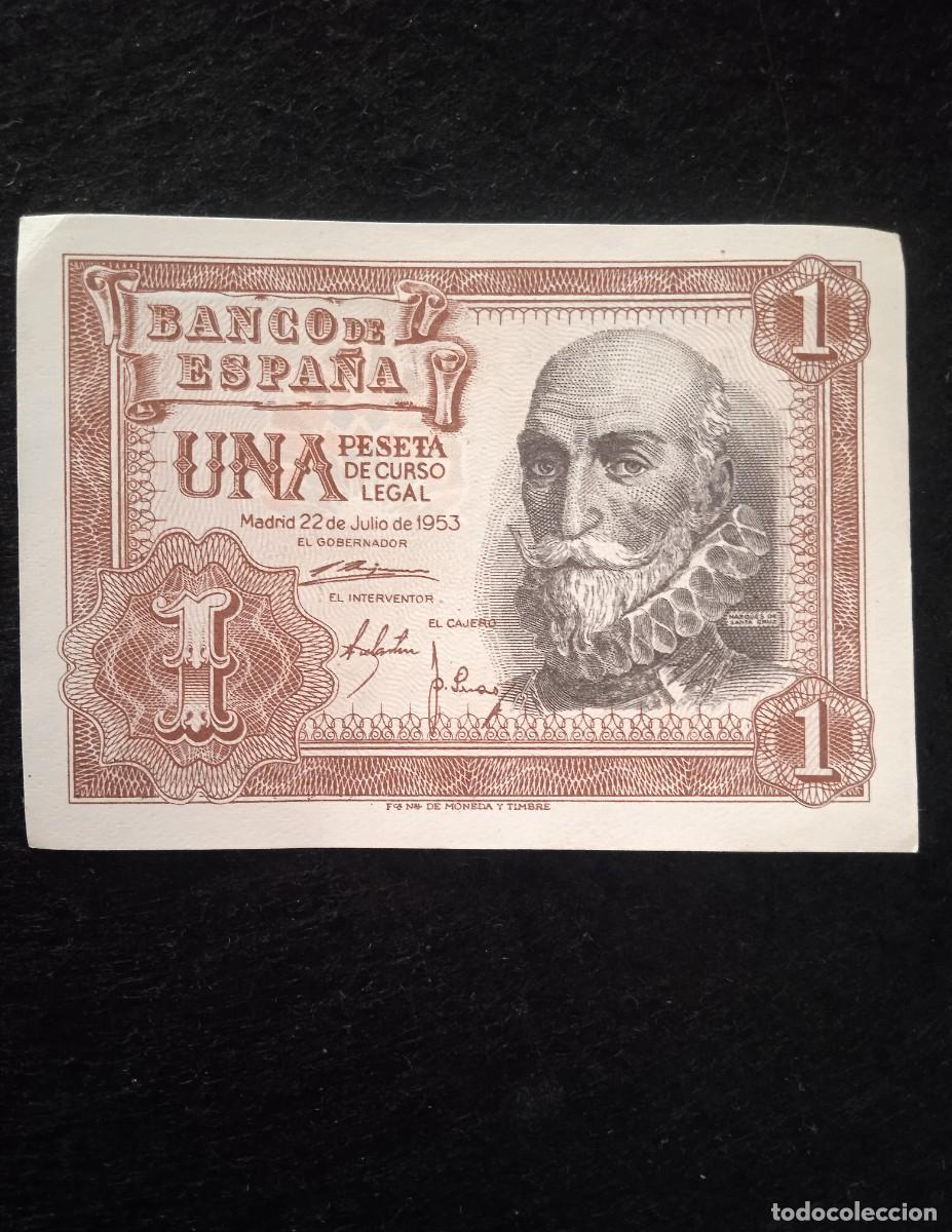 Billetes espa&ntilde;oles: Billetes Espa&ntilde;a 1 peseta de 1953 - Serie 1G