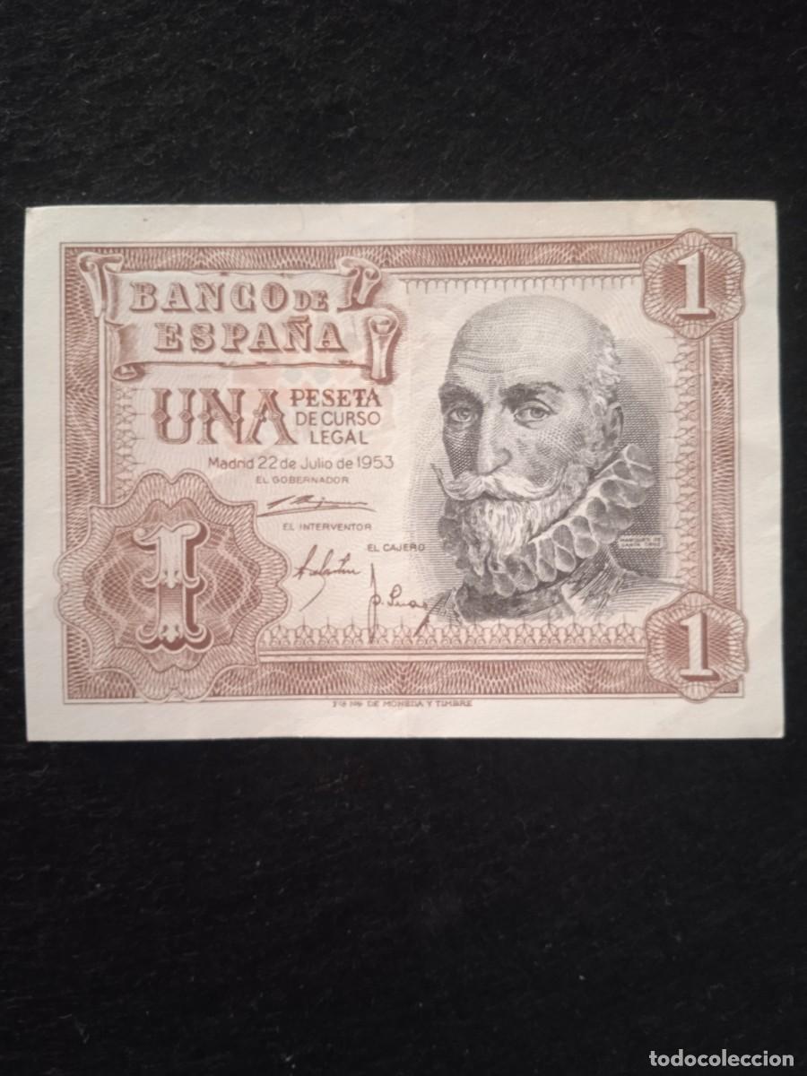 Billetes espa&ntilde;oles: Billetes Espa&ntilde;a 1 peseta de 1953 - Serie 1G