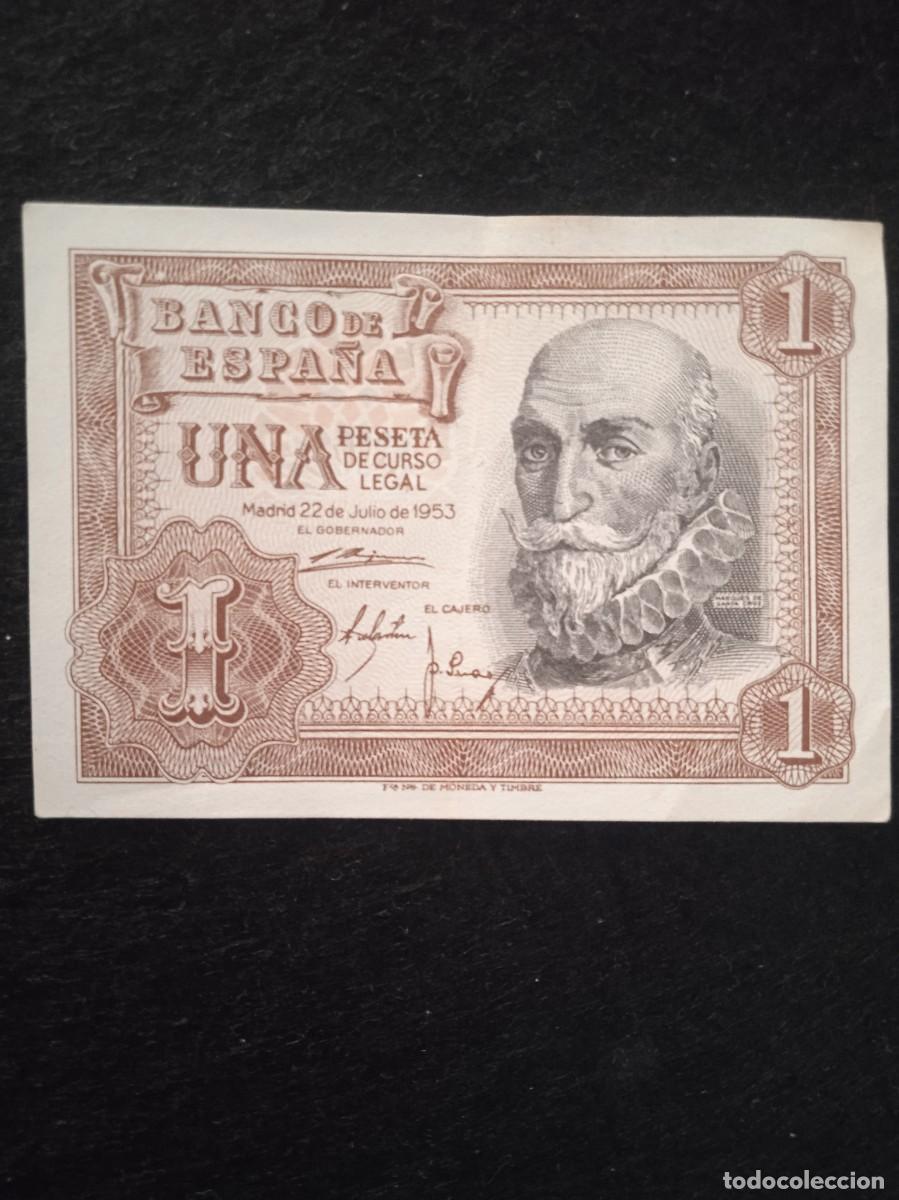 Billetes espa&ntilde;oles: Billetes Espa&ntilde;a 1 peseta de 1953 - Serie 1G