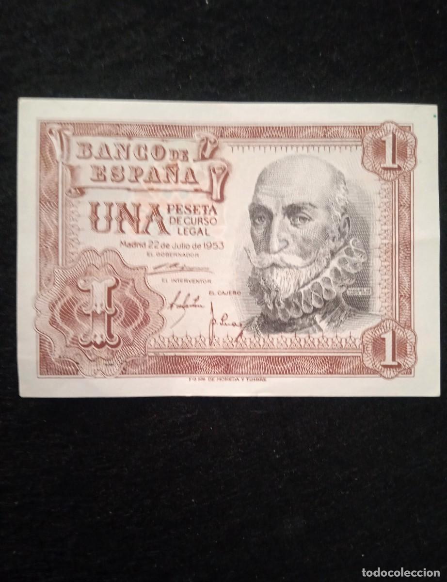 Billetes espa&ntilde;oles: Billetes Espa&ntilde;a 1 peseta de 1953 - Serie 1F