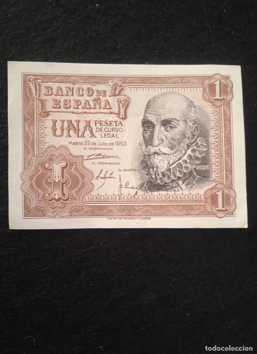 Billetes espa&ntilde;oles: Billetes Espa&ntilde;a 1 peseta de 1953 - Serie 1C