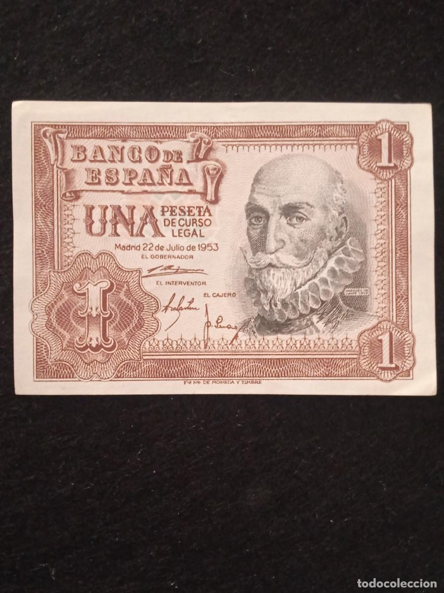 Billetes espa&ntilde;oles: Billetes Espa&ntilde;a 1 peseta de 1953 - Serie 1C