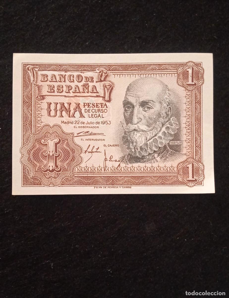 Billetes espa&ntilde;oles: Billetes Espa&ntilde;a 1 peseta de 1953 - Serie 1C