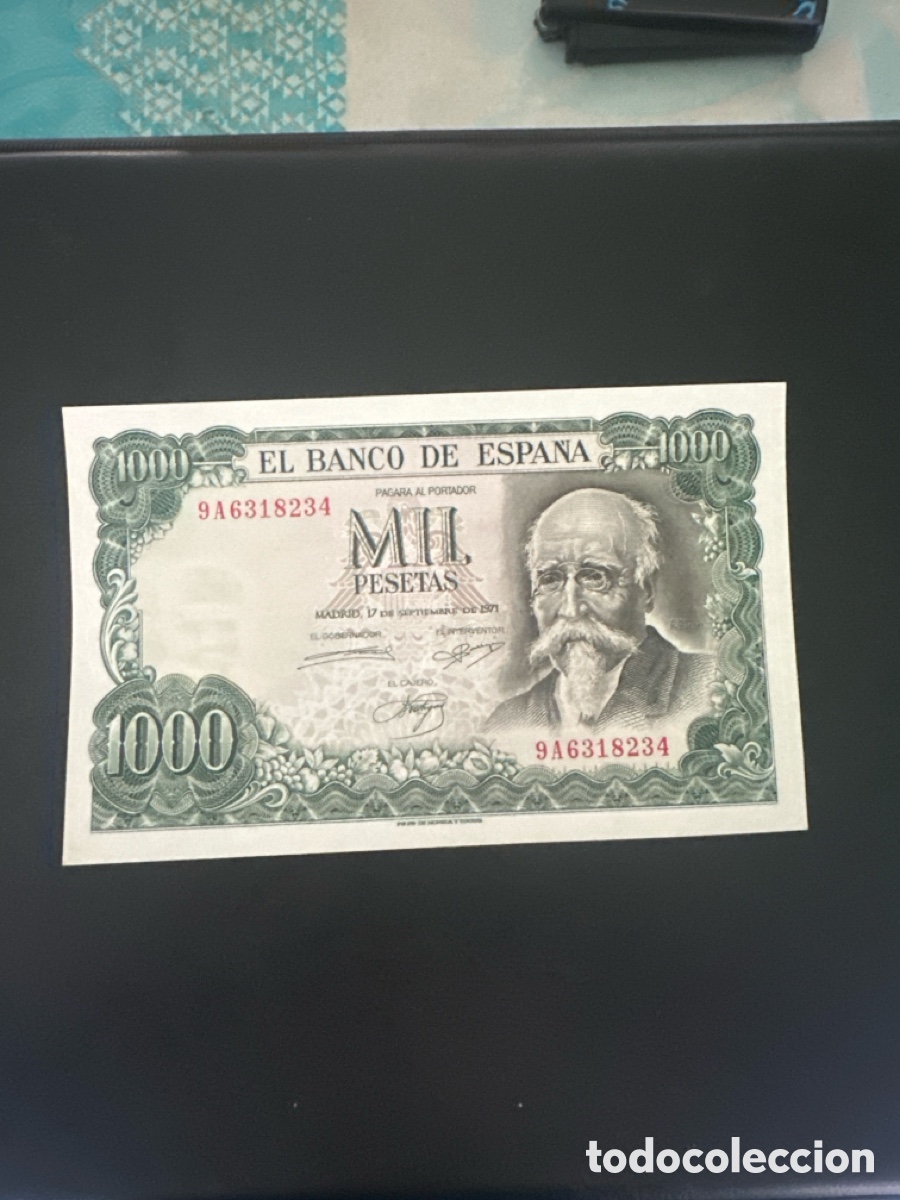 Billetes espa&ntilde;oles: Billete de Espa&ntilde;a de 1000 pesetas serie 9A