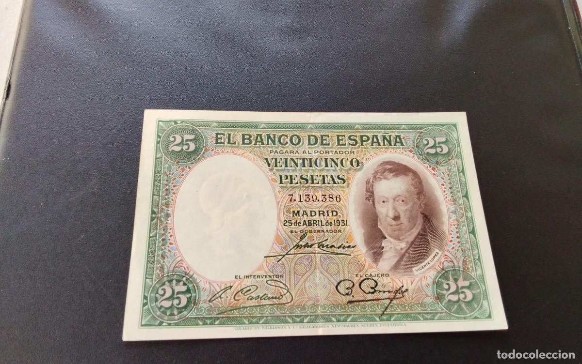 Billetes espa&ntilde;oles: BILLETE DE 25 PTS A&Ntilde;O 1931 &rdquo;VICENTE LOPEZ&rdquo; MUY BUENA CONSERVACION