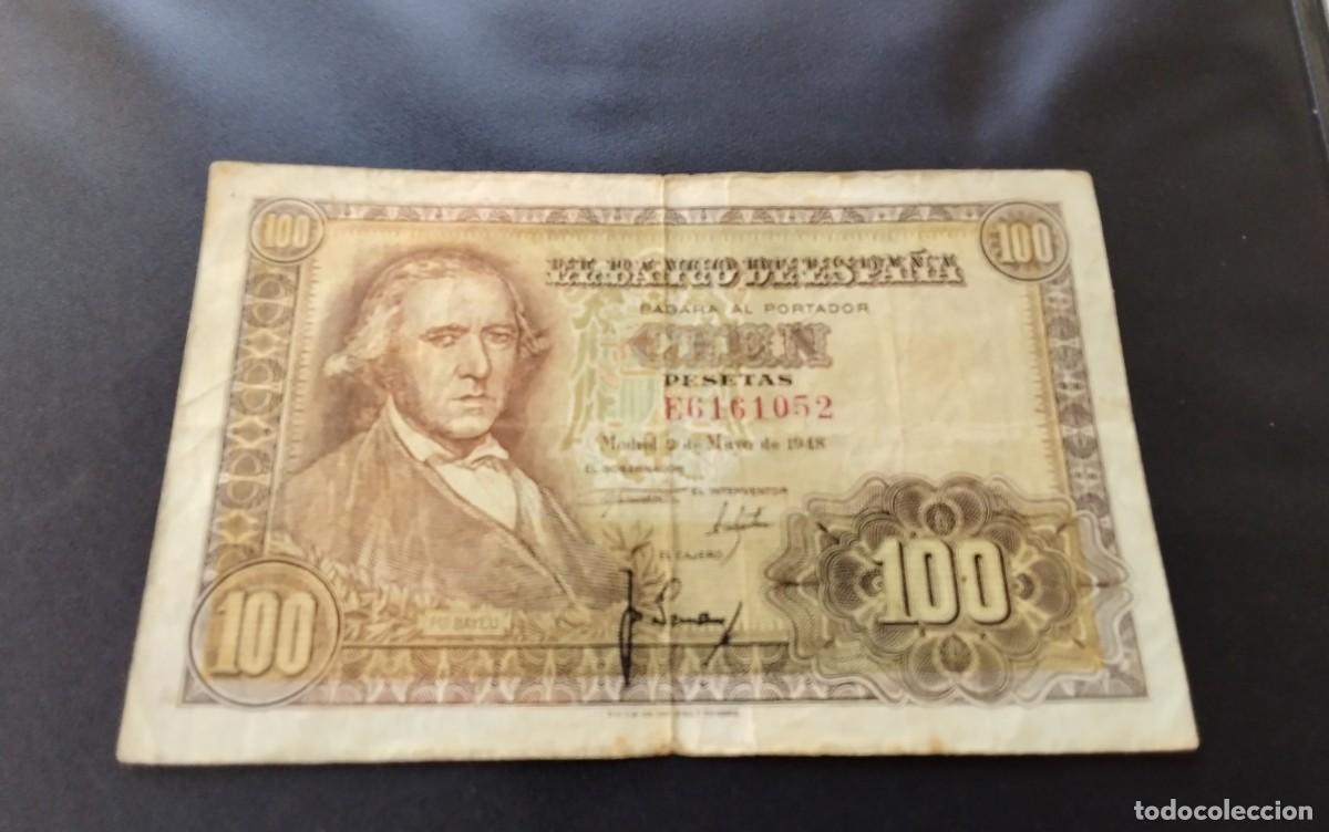 Billetes espa&ntilde;oles: BILLETE DE 100 PTS A&Ntilde;O 1948 &rdquo; FCO. BAYEU &rdquo; CIRCULADO