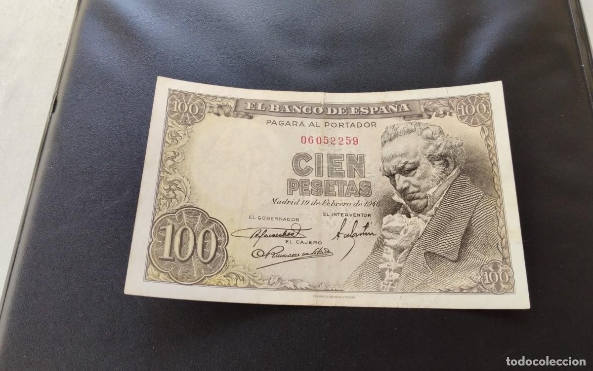 Billetes espa&ntilde;oles: BILLETE DE 100 PTS A&Ntilde;O 1946 &rdquo;GOYA&rdquo; BUENA CONSERVACION ATENCION SIN SERIE