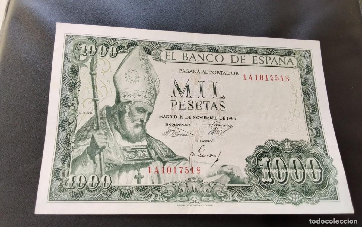 Billetes espa&ntilde;oles: BILLETE DE 1000 PTS 1965 &rdquo;SAN ISIDORO&rdquo; MUY BUENA CONSERVACION CASI PLANCHA
