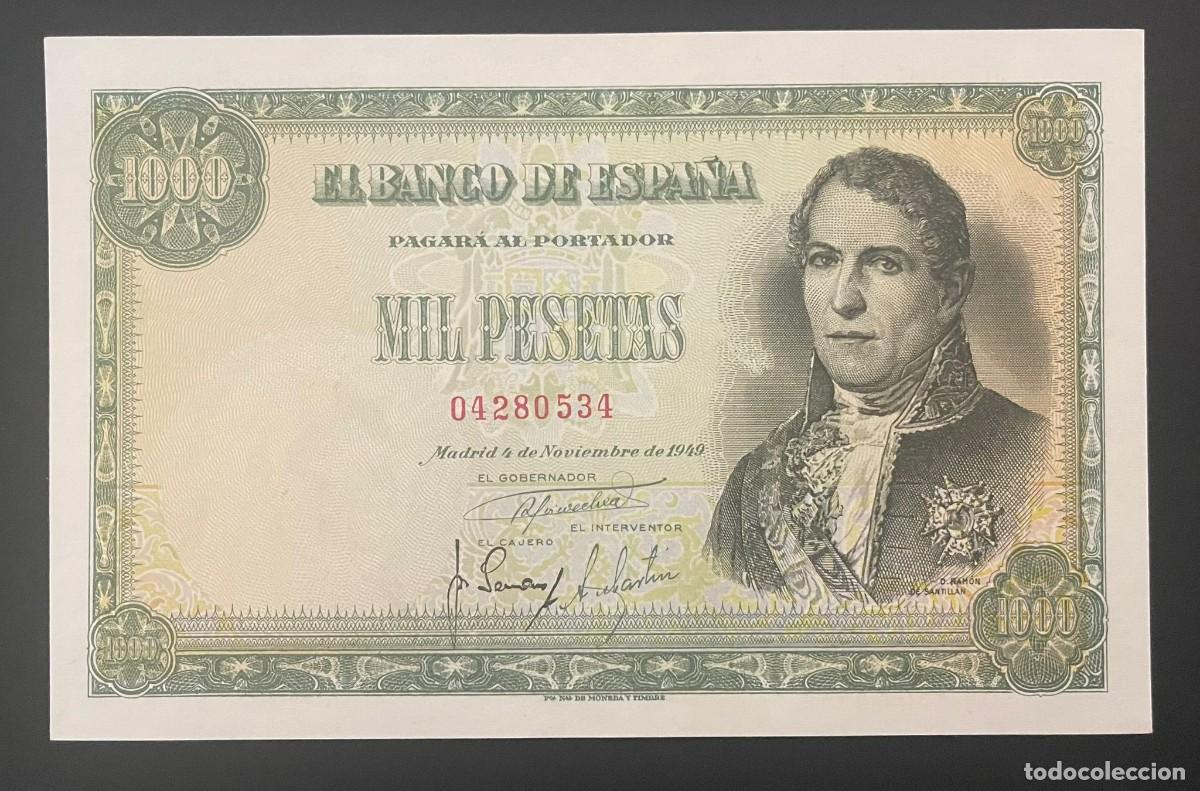 Billetes espa&ntilde;oles: CMC 1000 PESETAS 4 NOVIEMBRE 1949 MARQUES DE SANTILLAN EBC EDIFIL 458