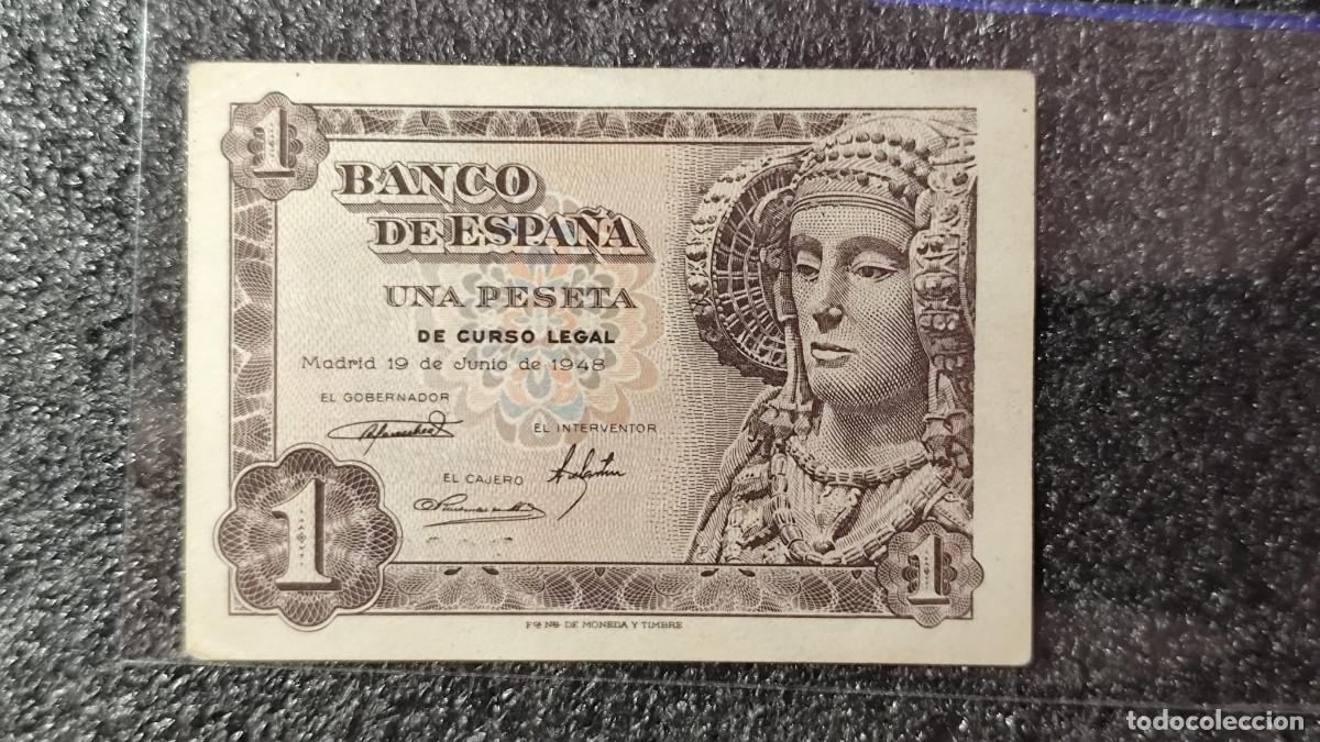 Billetes espa&ntilde;oles: Espa&ntilde;a &ndash; 1 Peseta 1948 &bull; Serie B &bull; Billete Original , Lote 2330