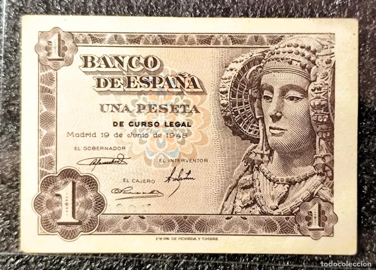 Billetes espa&ntilde;oles: Espa&ntilde;a &ndash; 1 Peseta 1948 &bull; Serie B &bull; Billete Original , Lote 2330