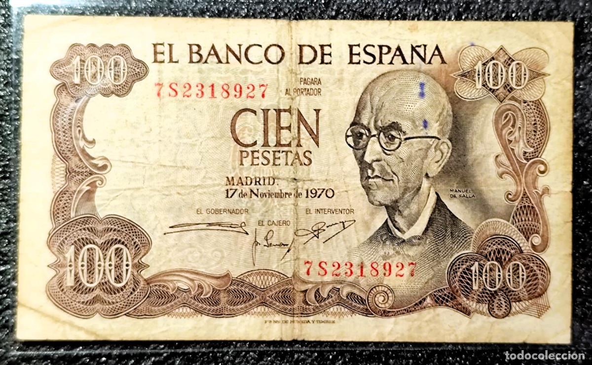 Billetes espa&ntilde;oles: Espa&ntilde;a &ndash; 100 Pesetas 1970 Manuel de Falla&bull; Billete Original , Lote 2342