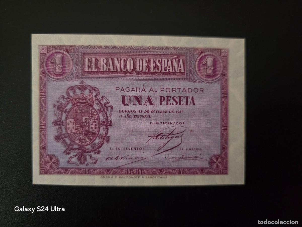 Billetes espa&ntilde;oles: 1 PESETA DE 1937.... SERIE F ....MUY ESCASO Y PRECIOSO......ES EL DE LAS FOTOS